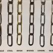 Decorative Heavy Duty Chandelier Link Chain, Antique, Brass, Bronze, Chrome
